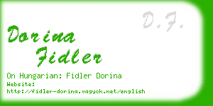 dorina fidler business card